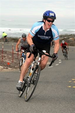 Bike action shot, lap 2