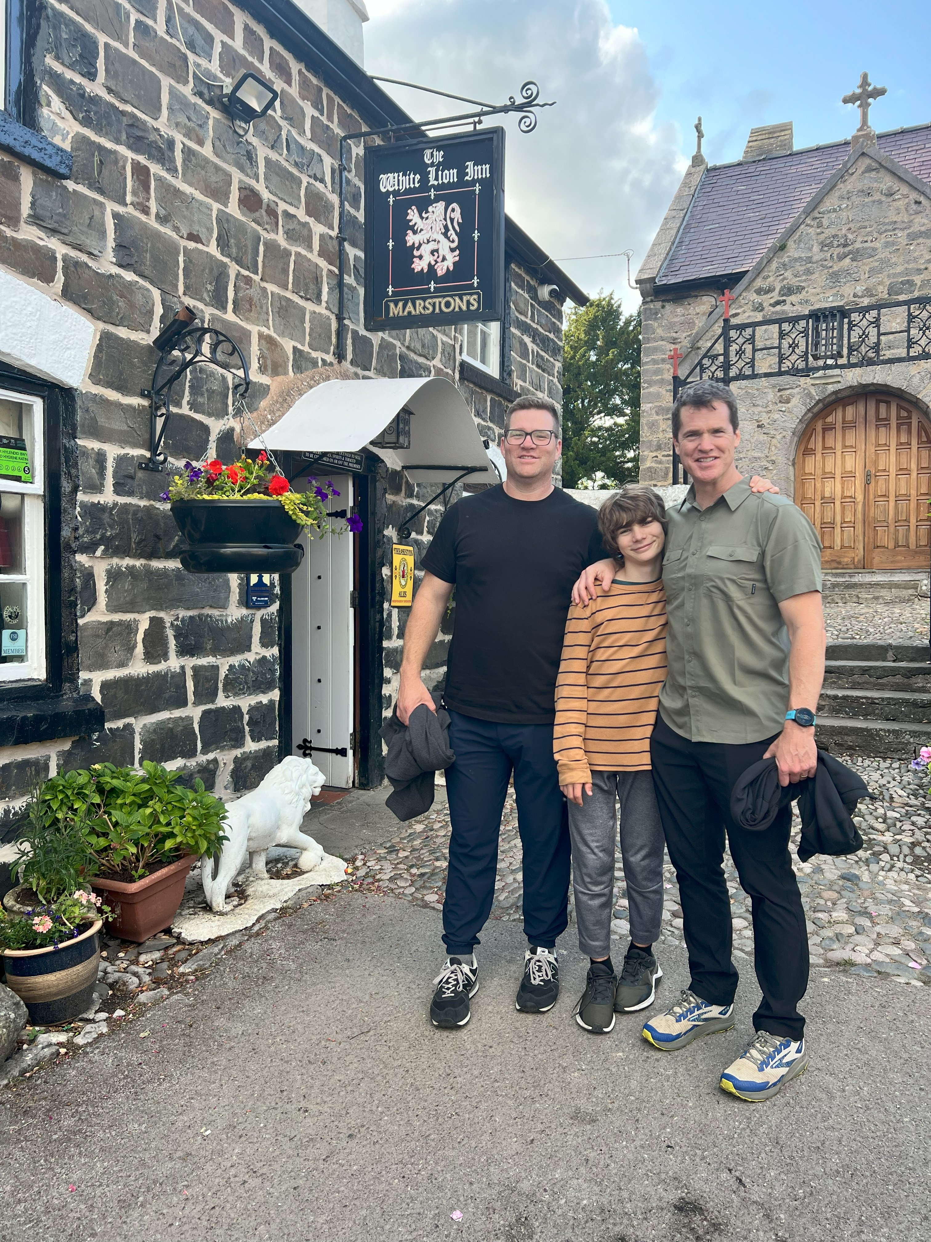 Ben, Charlie and William at the White Lion