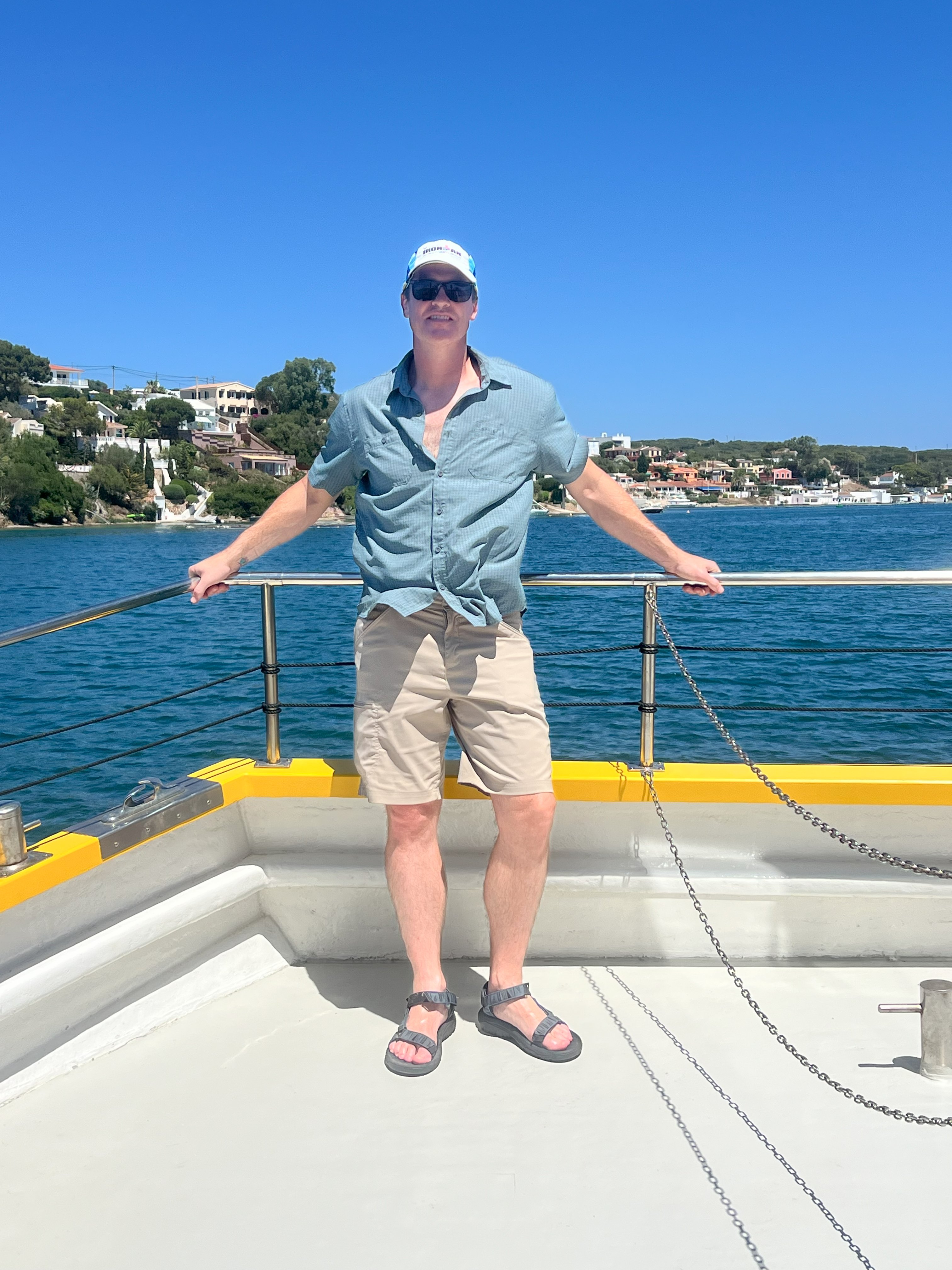 Posing on the boat
