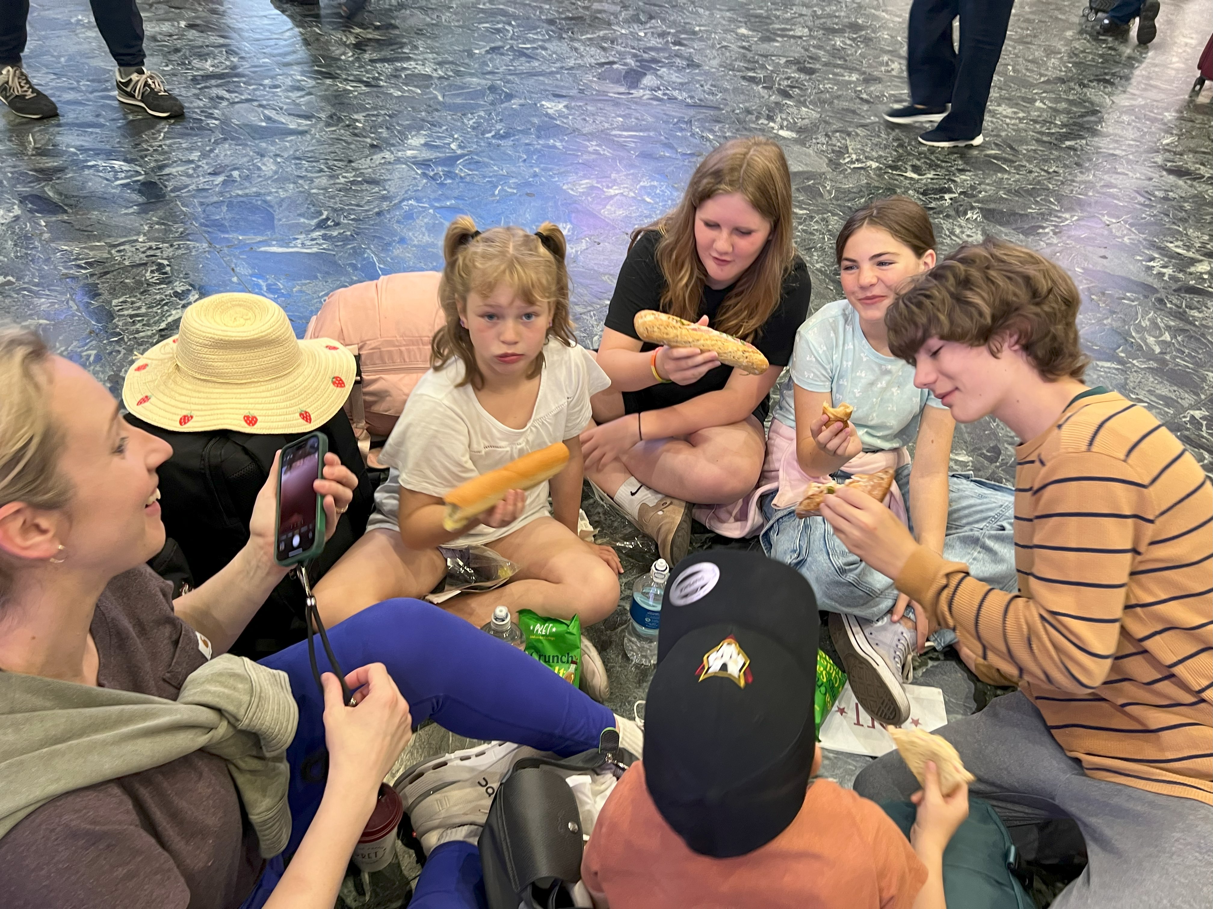 Lunch on the floor