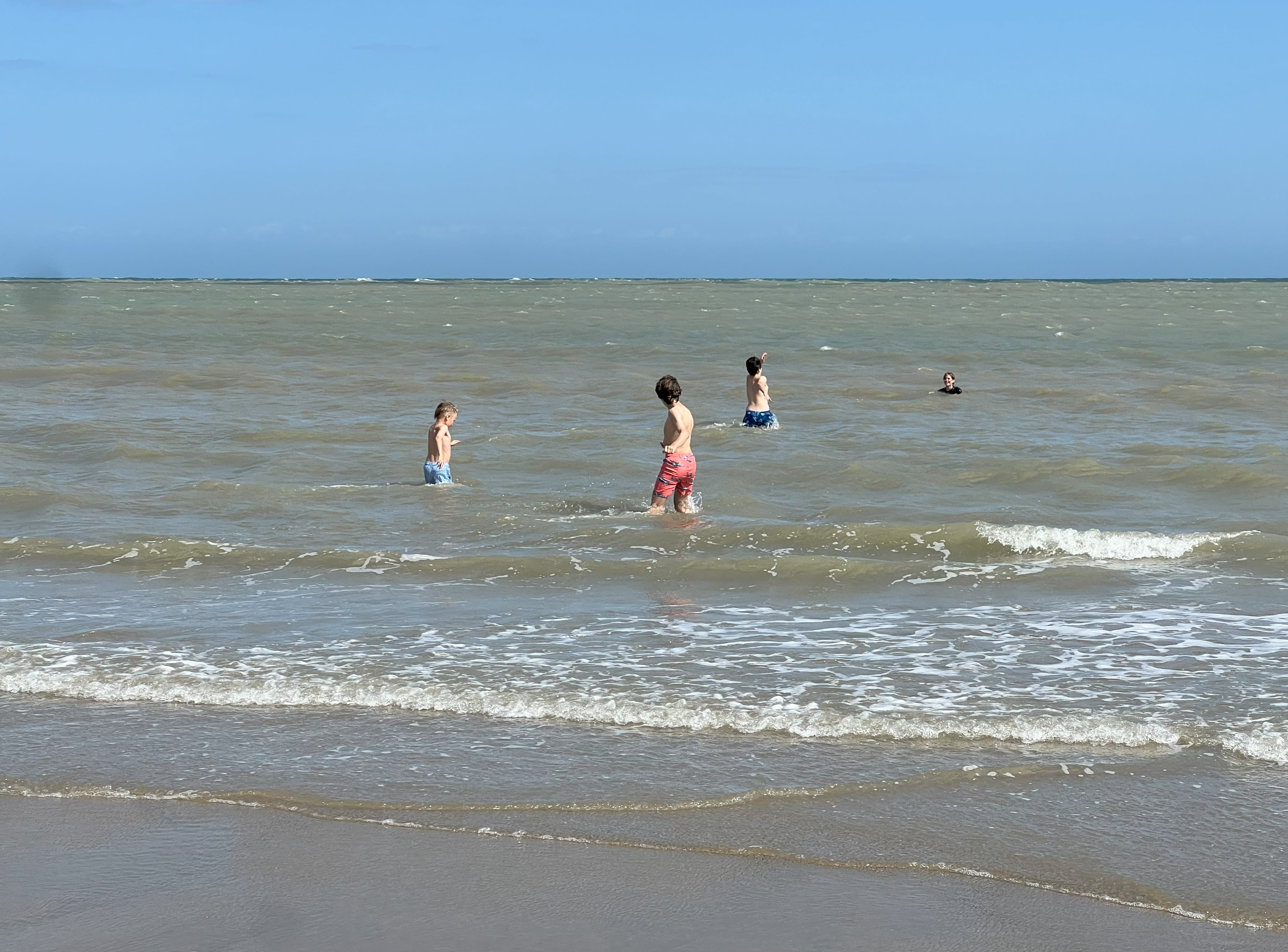 Kids swimming